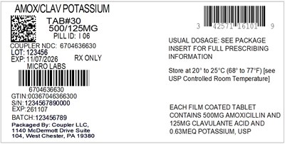 Label (42571 161 01 Amox Clav 500 125mg 67046 366 30)